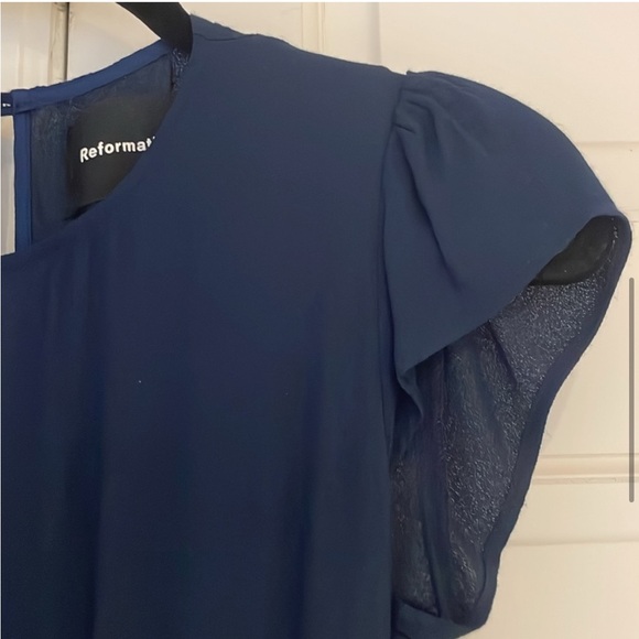 REFORMATION Gavin Dress Navy size 2 - Picture 4 of 5